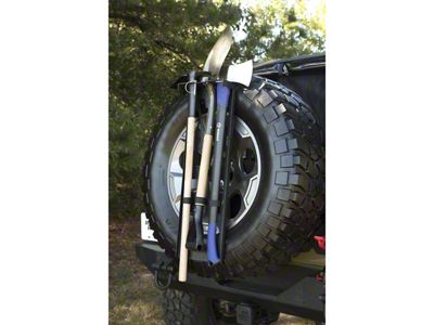 Rugged Ridge Spare Tire Tool Rack System (66-24 Jeep CJ5, CJ7, Wrangler TJ, TJ, JK & JL)