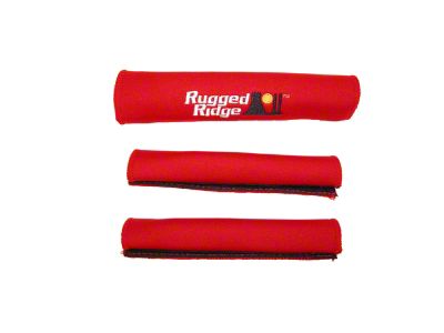 Rugged Ridge Neoprene Grab Handle Covers; Red (87-95 Jeep Wrangler YJ)