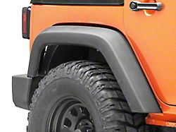 Go Rhino Aluminum Wheel Well Inner Fender Liners; Rear; Textured Black (07-18 Jeep Wrangler JK)