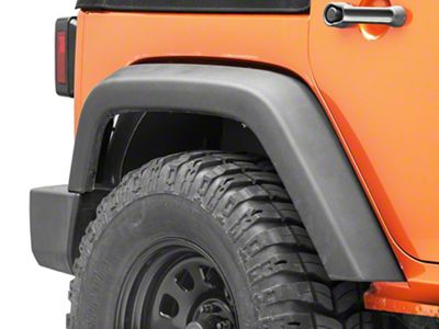 Aluminum Wheel Well Inner Fender Liners; Rear; Textured Black (07-18 Jeep Wrangler JK)