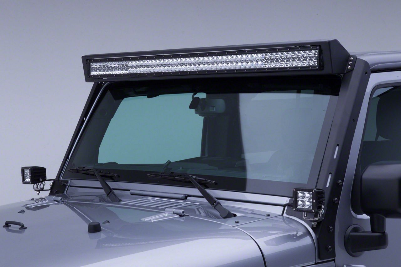 Jeep Wrangler WLF Windshield Light Frame for 50-Inch LED Light Bar (07-18 Jeep  Wrangler JK)