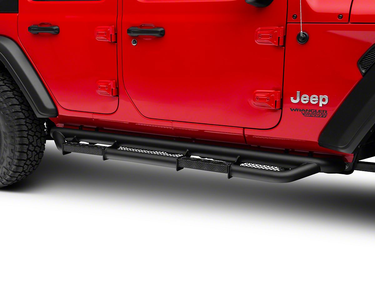 Rbp Jeep Wrangler Rx 3 Cab Length Side Step Bars Black Rbp 1510b