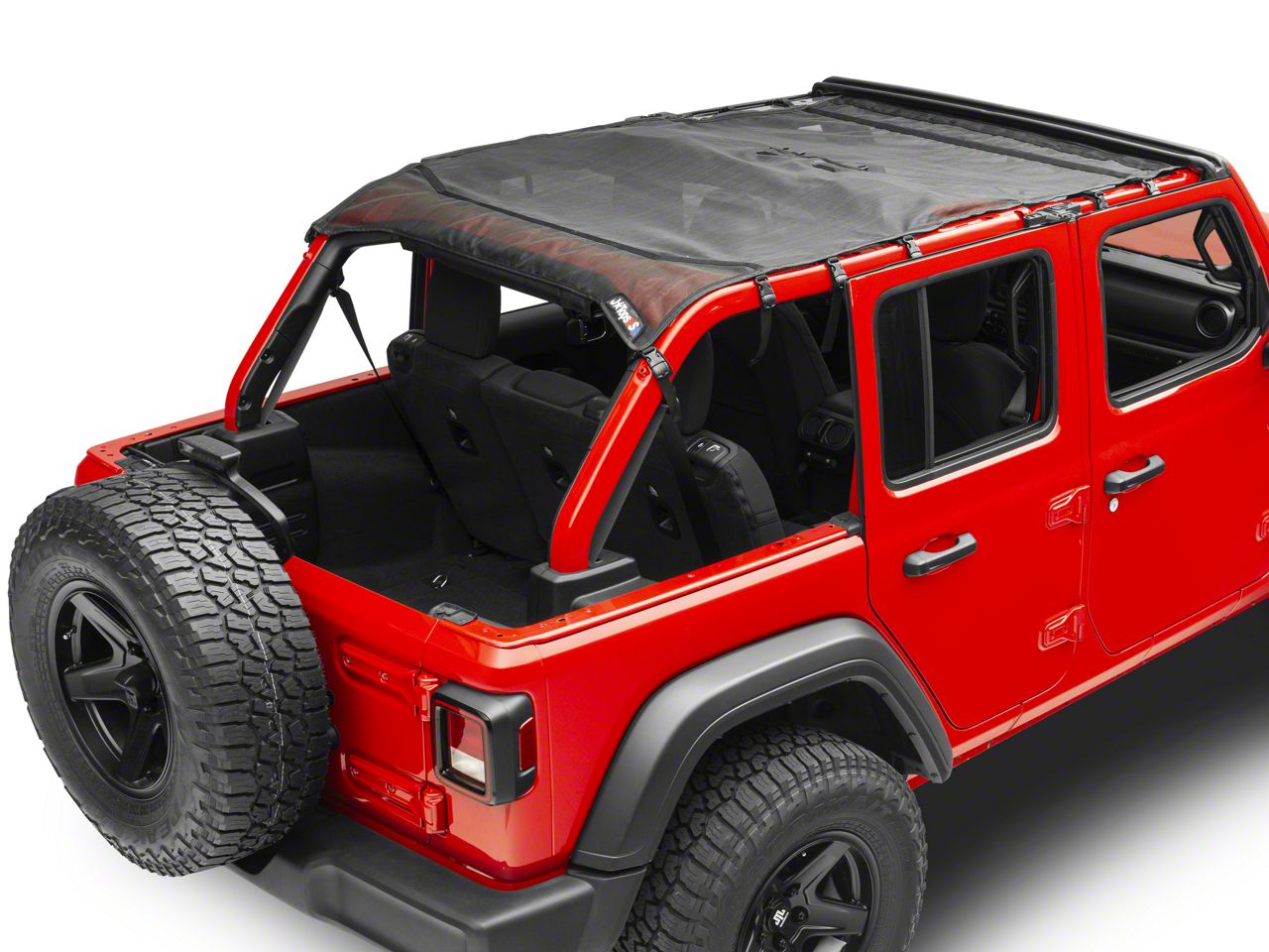 JTopsUSA Jeep Wrangler Mesh Shade Top; Black H3KYVN (18-22 Jeep ...