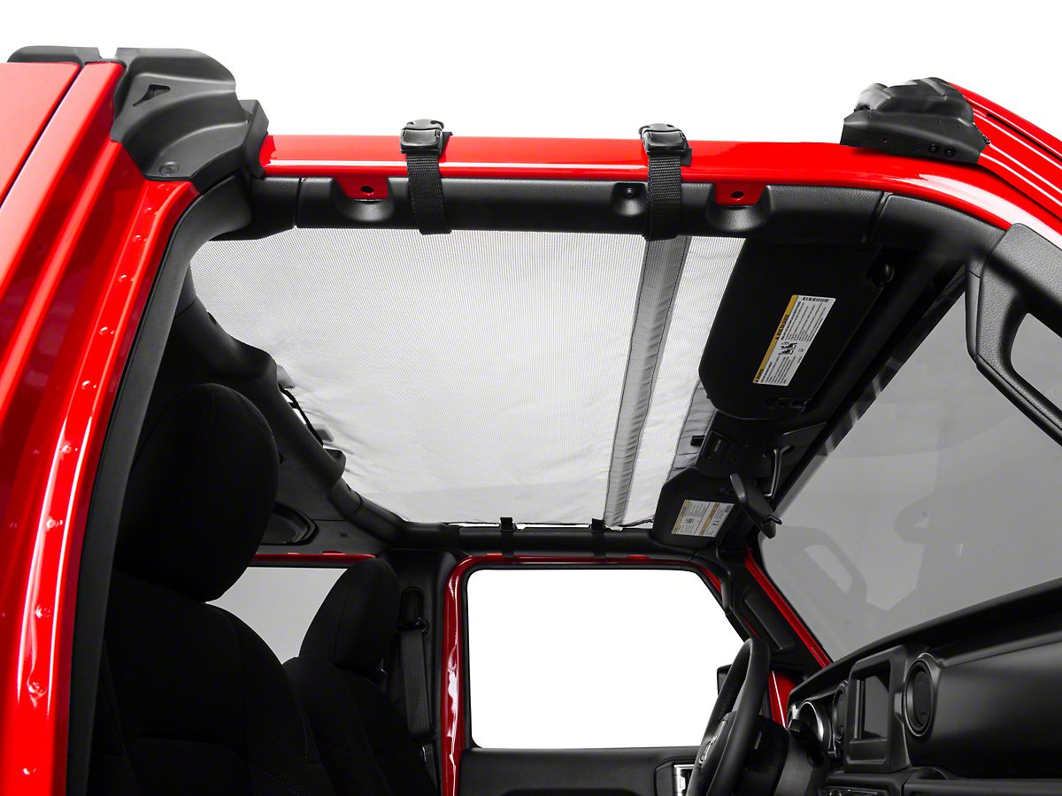 Jtopsusa Jeep Wrangler Mesh Shade Top White Saf Solid Jlu White