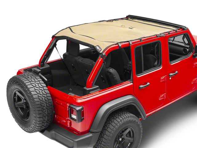 JTopsUSA Mesh Shade Top; Tan (18-22 Jeep Wrangler JL 4-Door)