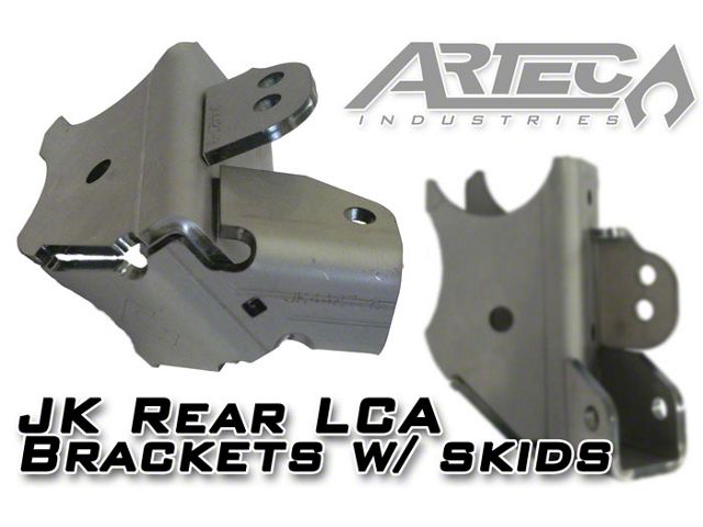 Artec Industries Rear Lower Control Arm Brackets with Skid Plates (07-18 Jeep Wrangler JK)