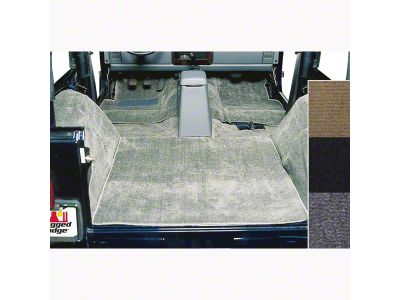 Rugged Ridge Deluxe Carpet Kit; Gray (76-95 Jeep CJ7 & Wrangler YJ)