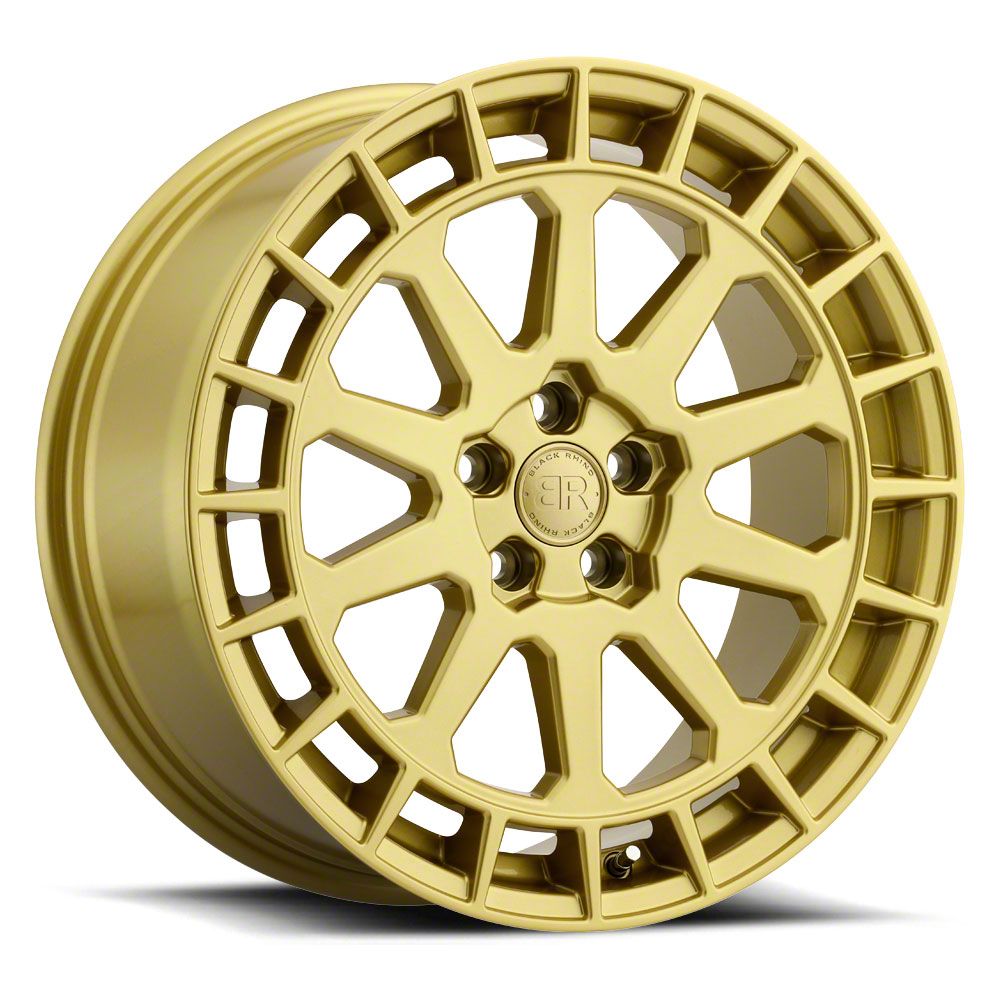 Black Rhino Jeep Wrangler Boxer Gloss Gold Wheel; 17x8 1780BXR405114Z76