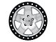 Black Rhino Crawler Beadlock Silver Mirror Machined Wheel; 17x8.5 (97-06 Jeep Wrangler TJ)