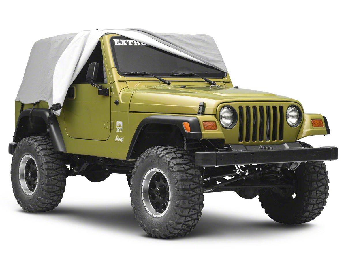 Smittybilt Jeep Wrangler Gray Water Resistant Cab Cover w/ Door Flaps 1061  (92-06 Jeep Wrangler YJ & TJ)