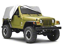 Smittybilt Water Resistant Cab Cover with Door Flaps; Gray (92-06 Jeep Wrangler YJ & TJ)