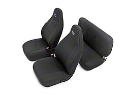 Rough Country Neoprene Seat Covers; Black (03-06 Jeep Wrangler TJ)