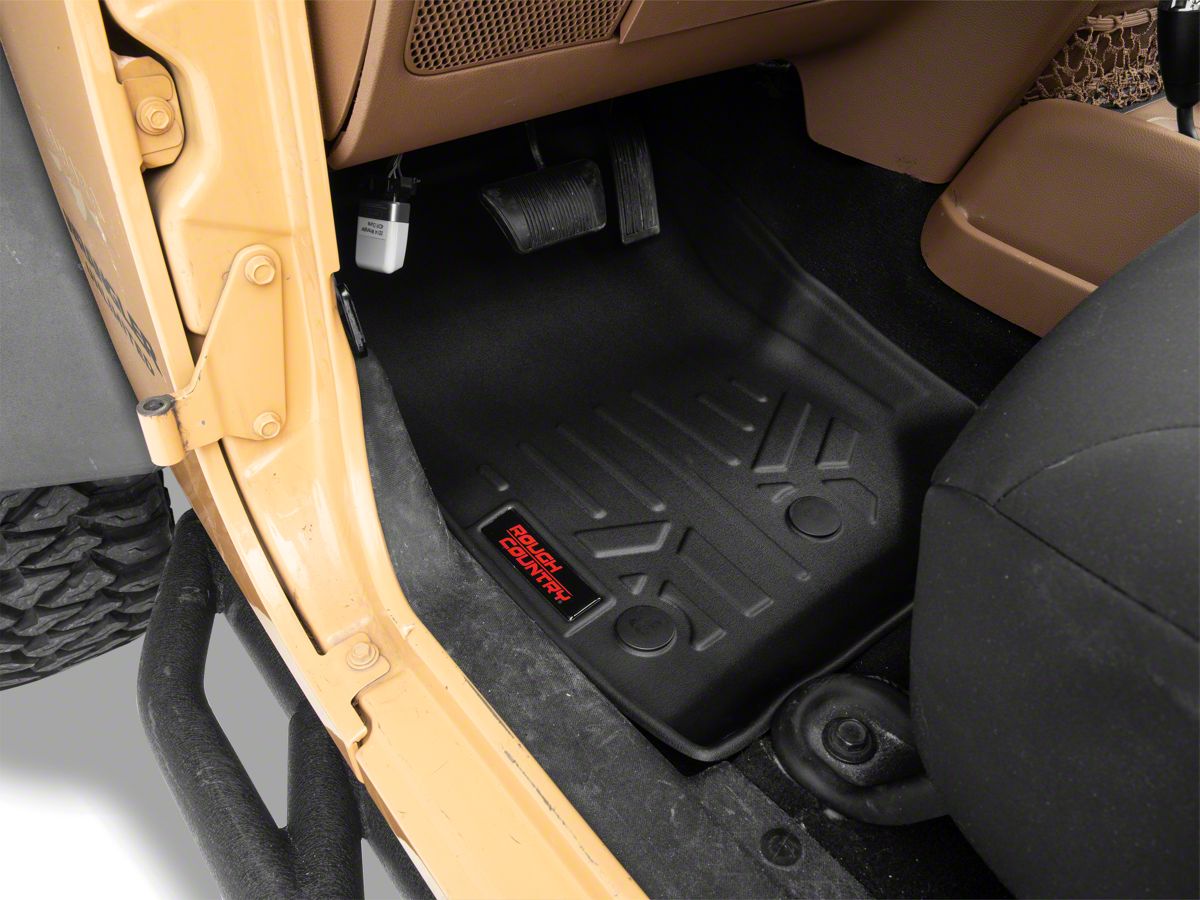Rough Country Jeep Wrangler Heavy Duty Front Rear Floor Mats