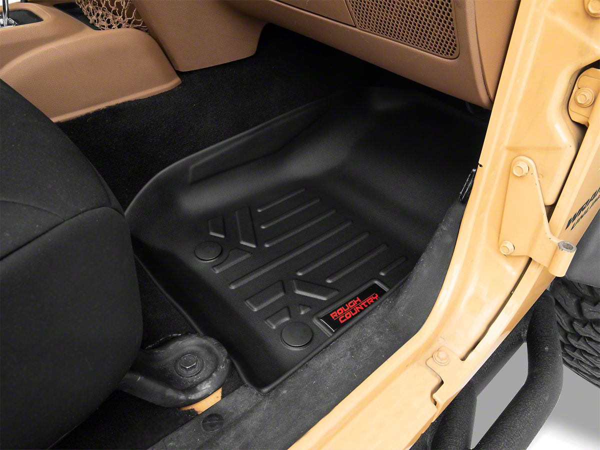 Rough Country Jeep Wrangler Heavy Duty Front Rear Floor Mats