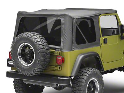 Rough Country Replacement Soft Top; Black Denim (97-06 Jeep Wrangler TJ w/ Full Steel Doors, Excluding Unlimited)