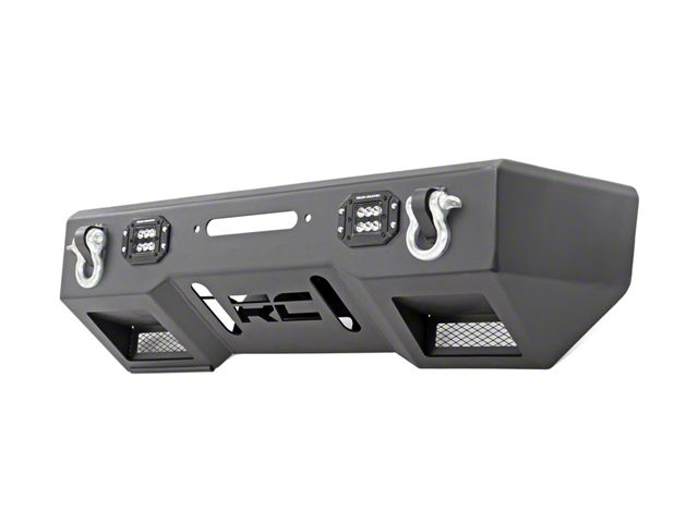 Rough Country Black Series LED Stubby Winch Front Bumper (07-18 Jeep Wrangler JK)