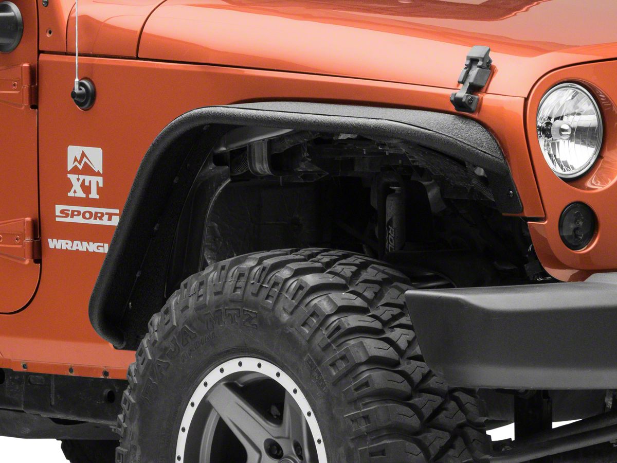 Rough Country Jeep Wrangler Tubular Front & Rear Fender Flares 10533 (07-18 Jeep  Wrangler JK)