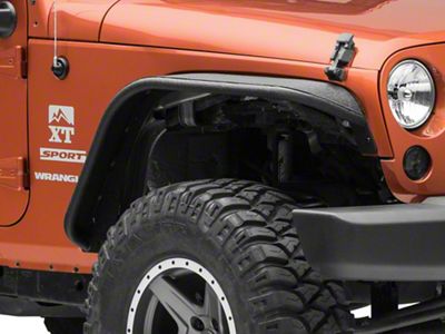 Rough Country Tubular Fender Flares; Front and Rear (07-18 Jeep Wrangler JK)