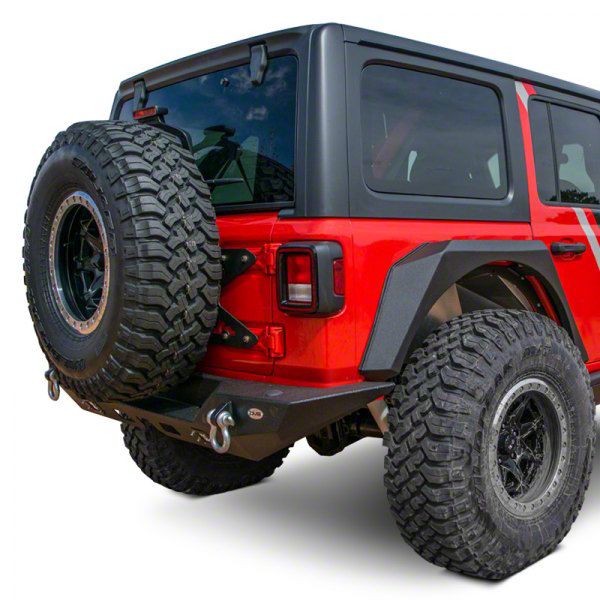 DV8 Offroad Jeep Wrangler Full Length Rear Bumper with LED Lights RBJL-01  (18-23 Jeep Wrangler JL) Free Shipping