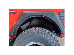 DV8 Offroad Rear Aluminum Inner Fenders; Black (18-24 Jeep Wrangler JL)