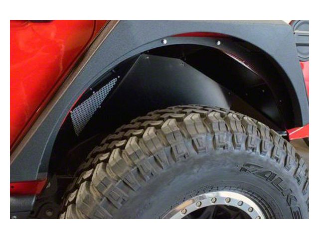 DV8 Offroad Rear Aluminum Inner Fenders; Raw (18-24 Jeep Wrangler JL)