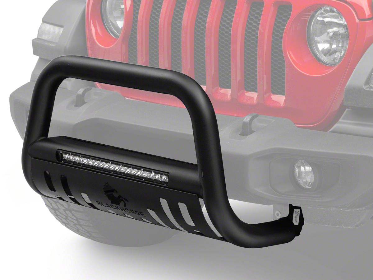 Jeep Wrangler Beacon LED Bull Bar; Black (18-23 Jeep Wrangler JL) - Free  Shipping