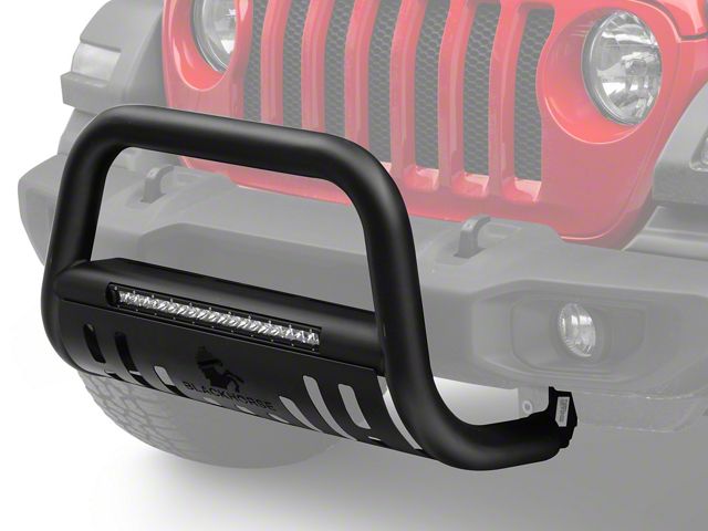 Beacon LED Bull Bar; Black (18-24 Jeep Wrangler JL)