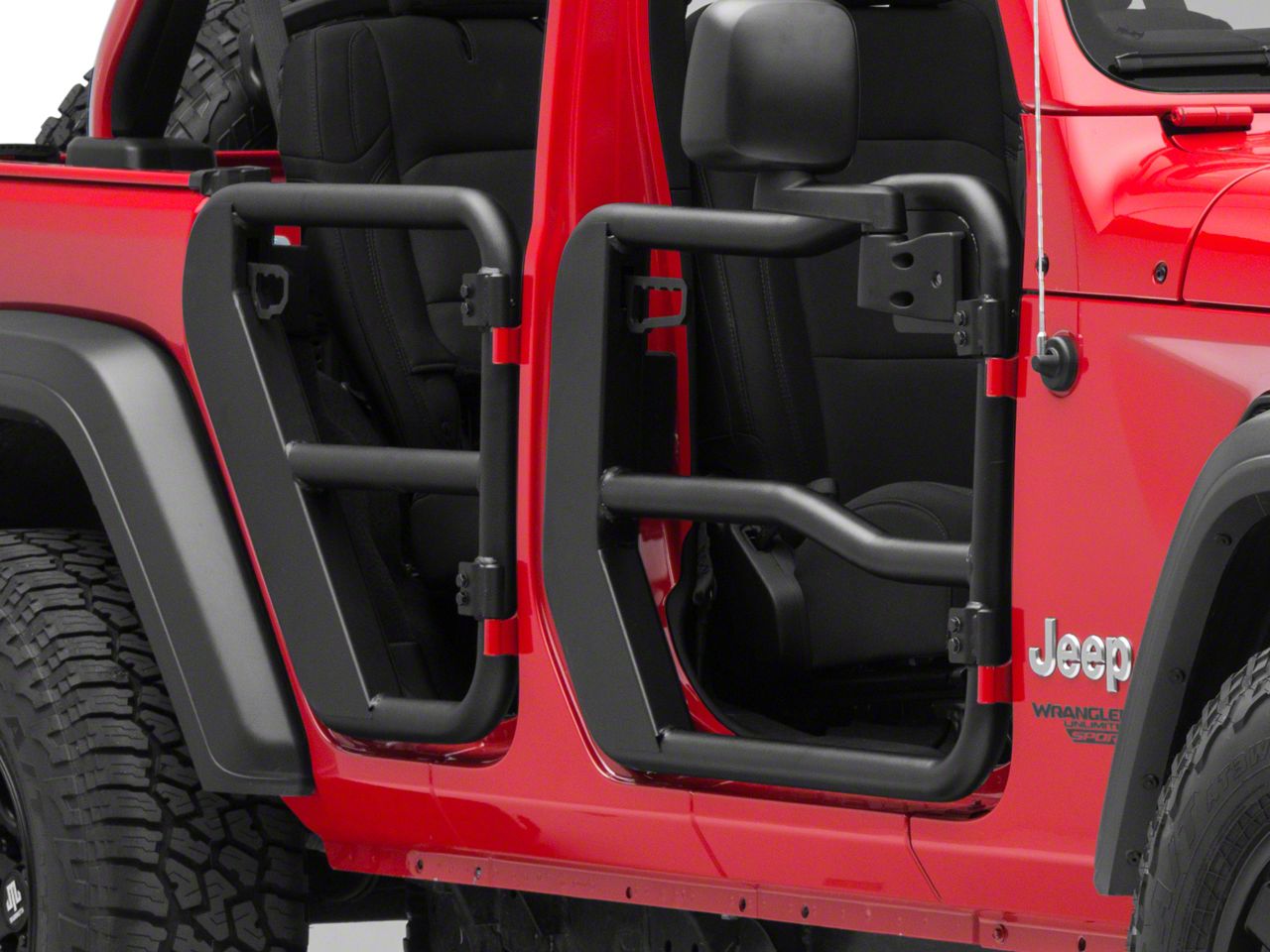 Rugged Ridge Jeep Wrangler Fortis Front Tube Doors with Mirrors