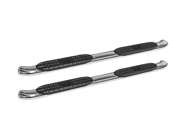 Pro Traxx 4-Inch Oval Side Step Bars; Stainless Steel (18-24 Jeep Wrangler JL 4-Door)