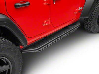 Triple Tube Rock Rails; Textured Black (18-23 Jeep Wrangler JL 4-Door)
