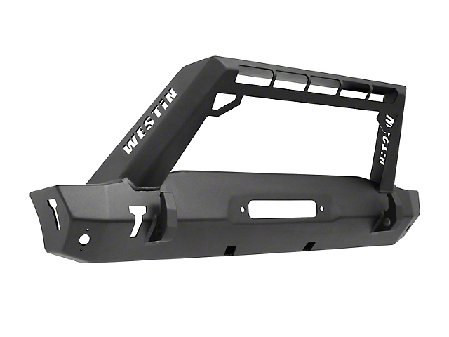 WJ2 Stubby Front Bumper with LED Light Bar Mount; Textured Black (20-23 Jeep Gladiator JT)