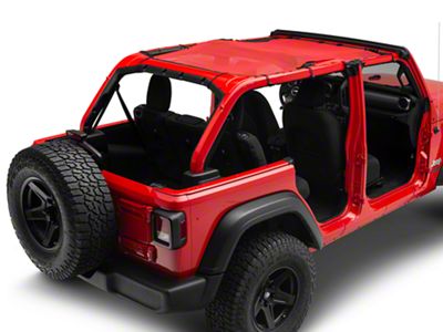 Steinjager Teddy Top Full Length Solar Screen Cover; Red (18-23 Jeep Wrangler JL 4-Door)
