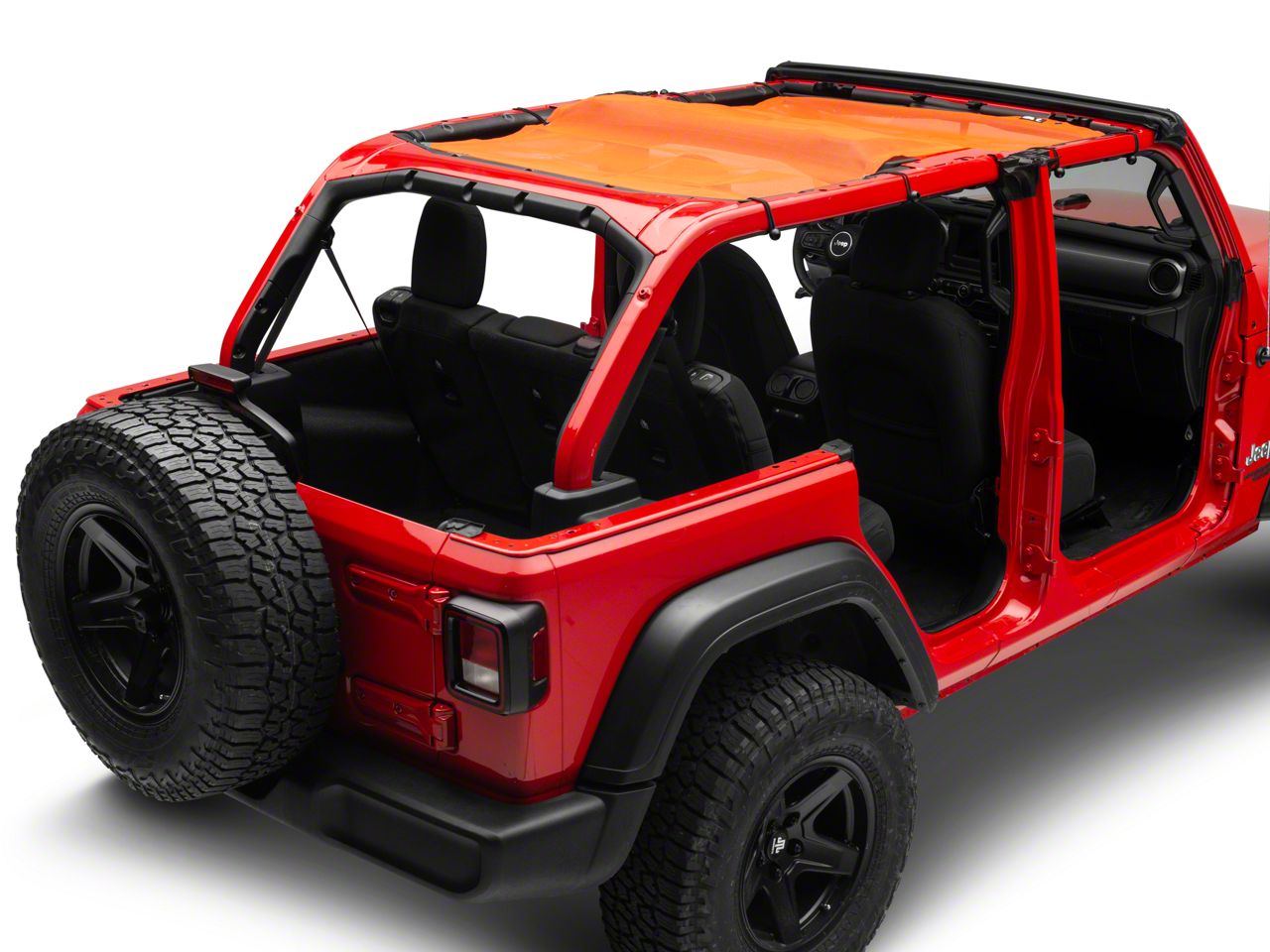 orange jeep wrangler