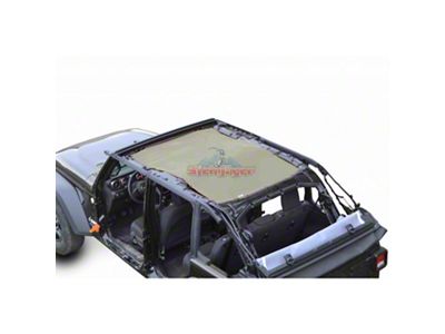 Steinjager Teddy Top Full Length Solar Screen Cover; Tan (18-24 Jeep Wrangler JL 4-Door)