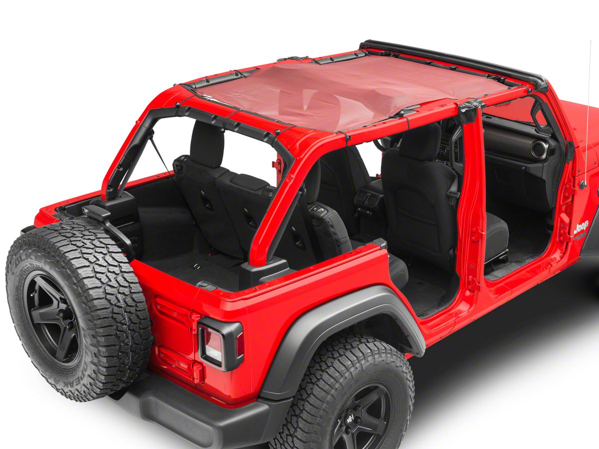 Steinjager Teddy Top Full Length Solar Screen Cover Burgundy 18 20 Jeep Wrangler Jl 4 Door