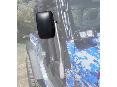 Steinjager Door Hinge Mounted Mirrors; Cloud White (18-24 Jeep Wrangler JL)