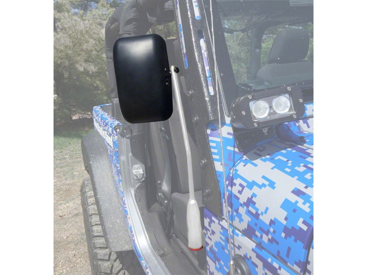 Steinjager Jeep Wrangler Door Hinge Mounted Mirrors Cloud White