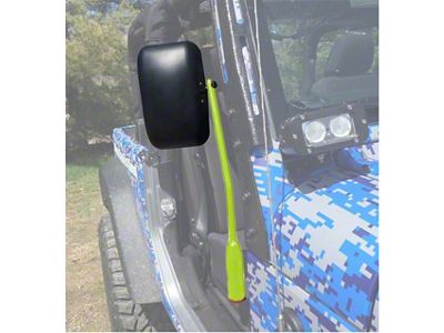Steinjager Door Hinge Mounted Mirrors; Gecko Green (18-24 Jeep Wrangler JL)