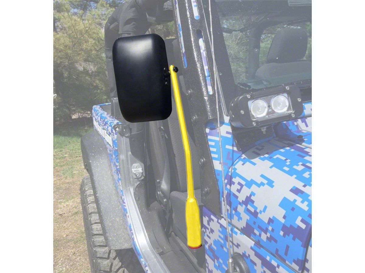 Steinjager Jeep Wrangler Door Hinge Mounted Mirrors Lemon Peel