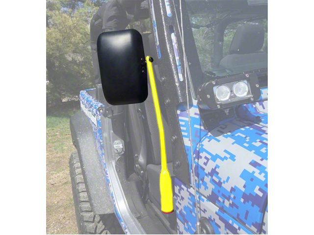 Steinjager Door Hinge Mounted Mirrors; Neon Yellow (18-24 Jeep Wrangler JL)