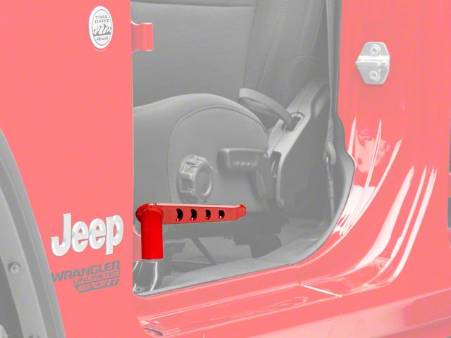 Steinjager Stationary Foot Pegs; Red Baron (18-24 Jeep Wrangler JL)