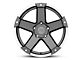 Rovos Wheels Danakil Matte Black with Machined Lip Wheel; 17x9 (07-18 Jeep Wrangler JK)