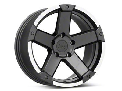 Rovos Wheels Danakil Charcoal with Machined Lip Wheel; 17x9 (99-04 Jeep Grand Cherokee WJ)