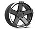 Rovos Wheels Danakil Charcoal with Machined Lip Wheel; 17x9 (07-18 Jeep Wrangler JK)