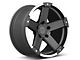 Rovos Wheels Danakil Charcoal with Machined Lip Wheel; 17x9 (18-24 Jeep Wrangler JL)