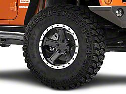Rovos Wheels Tenere Matte Black with Machined Lip Wheel; 17x9 (07-18 Jeep Wrangler JK)
