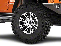 Rovos Wheels Karoo Clodd Black Machined Wheel; 17x9 (07-18 Jeep Wrangler JK)