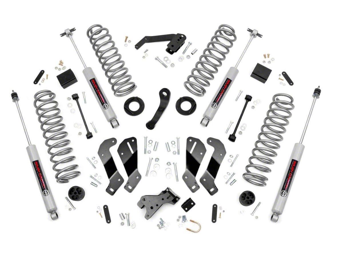 Rough Country Jeep Wrangler  Suspension Lift Kit with Control Arm  Drop Brackets 69430 (07-18 Jeep Wrangler JK 4-Door) - Free Shipping