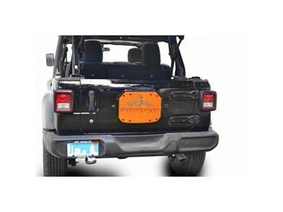 Steinjager Spare Tire Carrier Delete Plate; Fluorescent Orange (18-24 Jeep Wrangler JL)