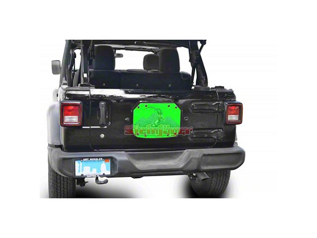 Steinjager Spare Tire Carrier Delete Plate; Neon Green (18-24 Jeep Wrangler JL)